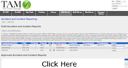 Free Accident Reporting Software. Accident Reporting is really straightforward when using TAM's Accident Book template. This Accident Book template also helps determine whether an accident or incident is RIDDOR reportable or not. You can also use TAM's Accident Reporting Software to carry out Accident Investigations and keep track of any First Aid and/or medicine given.