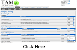 Training is easy to organise on TAM. Only when a Draft Training Course has been approved does it become active in the system.