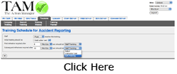 Training Management. This is one of the training set-up pages, where you specify Instructor Led or Self Training, a Must or a Should Training, and if you want to schedule Refresher(s) and, if so, how often. TAM will then ensure these instructions are carried out.